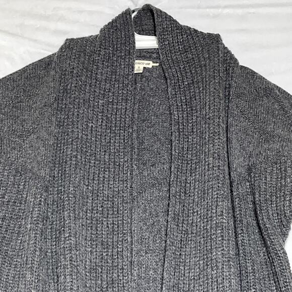 Toad & Co San Ysidro Wool Cardigan Womens Small Gray Open Chunky Knit Sweater - Picture 4 of 12